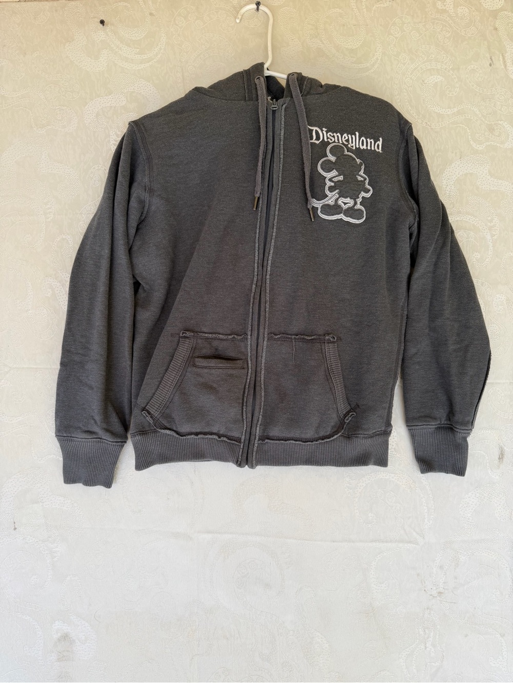 Disney Charcoal Gray Disneyland Mickey Zip Hoodie